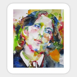 OSCAR WILDE watercolor portrait .9 Sticker